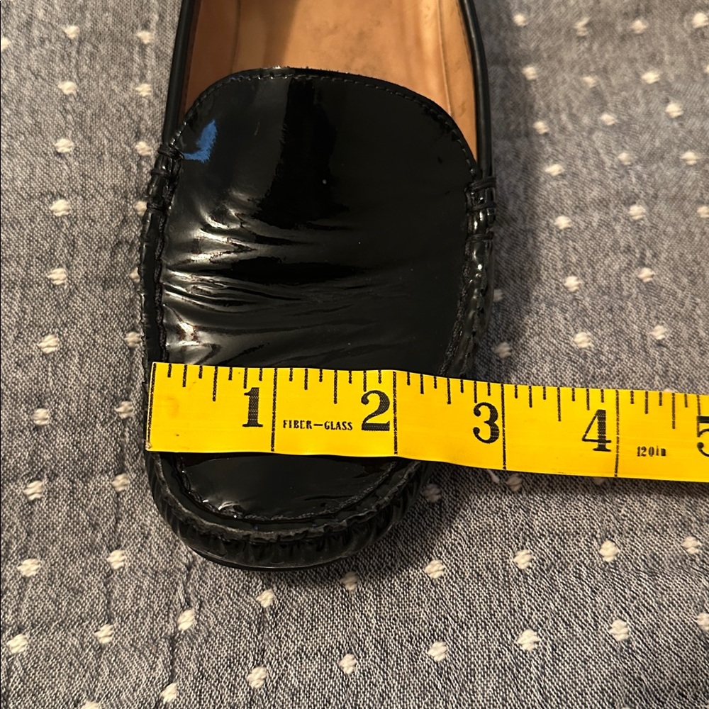 Stuart Weitzman Black Patent Leather Mach Driving Moccasins size 8M - Picture 12 of 13